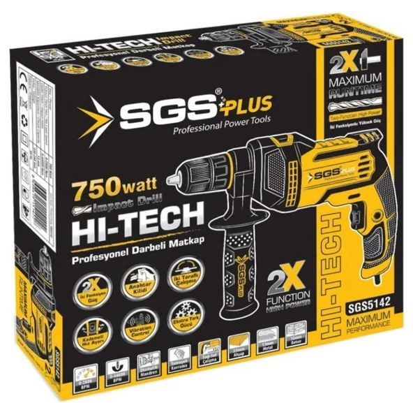 SGS PROFESYONEL DARBELİ MATKAP 750 Watt - 2