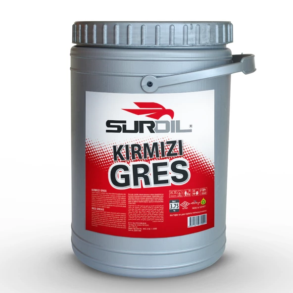 SurOil KIRMIZI GRES YAĞ RULMAN YAĞI DİŞLİ YAĞI 4 KG NET:3750GR
