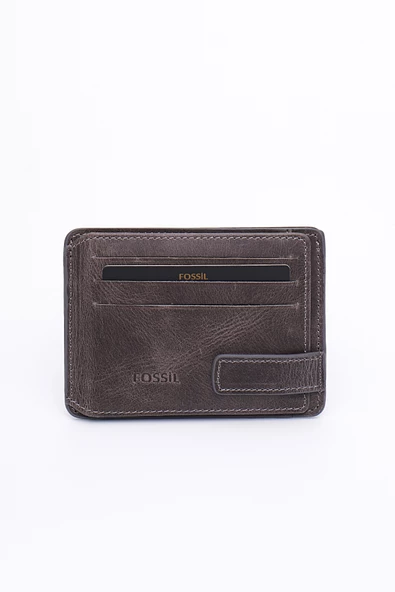 Fossil Hakiki Gerçek Deri Erkek Kartlık Cüzdan Crazy Gri 8001 - Resim 5
