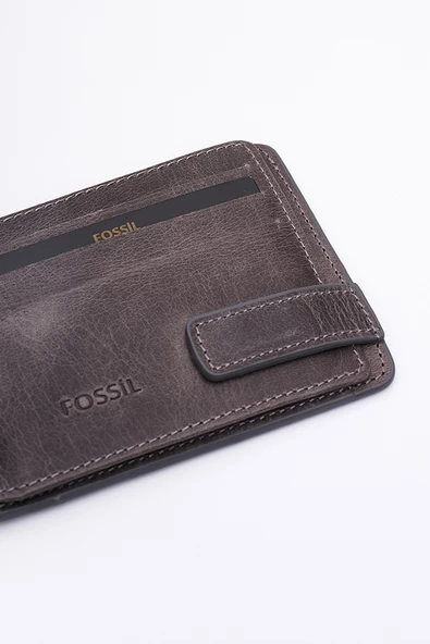 Fossil Hakiki Gerçek Deri Erkek Kartlık Cüzdan Crazy Gri 8001 - Resim 3