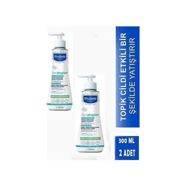 Mustela Stelatopia Lipit Yenileyici Krem 300 Ml - 2 ADET - SKT:09/2026