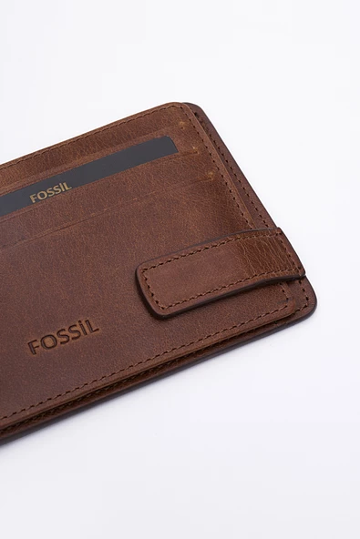 Fossil Hakiki Gerçek Deri Erkek Kartlık Cüzdan Crazy Taba 8001 - Resim 3