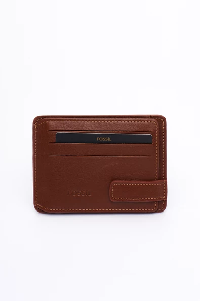 Fossil Hakiki Gerçek Deri Erkek Kartlık Cüzdan Taba 8001 - Resim 5