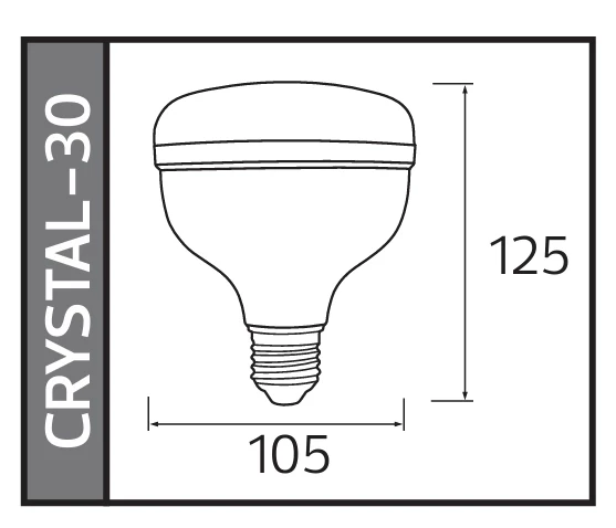 HOROZ CRYSTAL-30 30W LED Torch Ampul Beyaz Işık Yüksek Lümen 3120lm  6400K - 2