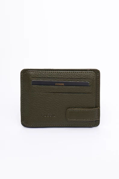 Fossil Hakiki Gerçek Deri Erkek Kartlık Cüzdan Yeşil 8001 - Resim 5
