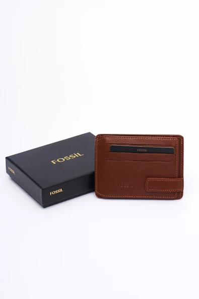 Fossil Hakiki Gerçek Deri Erkek Kartlık Cüzdan Taba 8001 - Resim 6