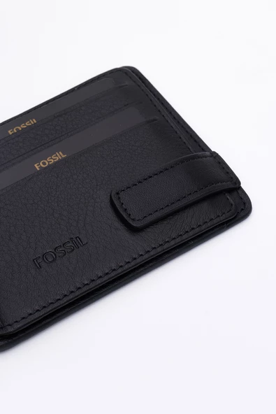 Fossil Hakiki Gerçek Deri Erkek Kartlık Cüzdan Siyah 8001 - Resim 3