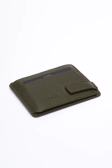 Fossil Hakiki Gerçek Deri Erkek Kartlık Cüzdan Yeşil 8001 - Resim 2