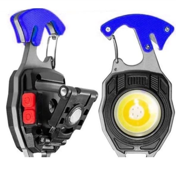 POWERDEX Şarjlı 10w Cob Ledli TYPE-C Şarjlı Çakmaklı Anahtarlık Kamp Feneri