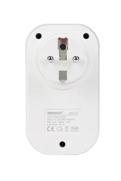 Alpsmart As816eu Akıllı Wifi Priz - Zaman Ayarlı 16a 55894706 - 5
