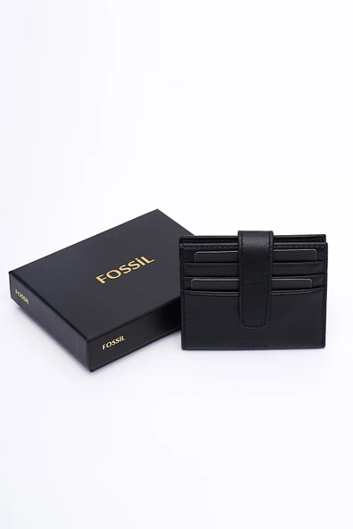 Fossil Hakiki Gerçek Deri Erkek Kartlık Cüzdan Siyah 8007 - Resim 6