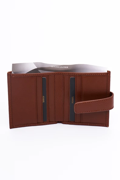 Fossil Hakiki Gerçek Deri Erkek Kartlık Cüzdan Taba 8007 - Resim 4