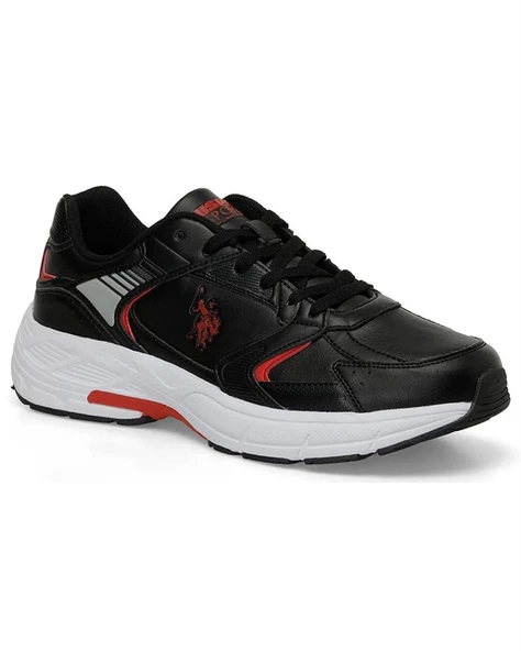 U.s. Polo Assn. Felix 4Pr Erkek Siyah-Kırmızı Sneaker Ayakkabı