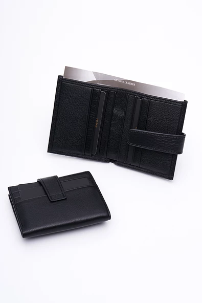 Fossil Hakiki Gerçek Deri Erkek Kartlık Cüzdan Siyah 8007 - Resim 5