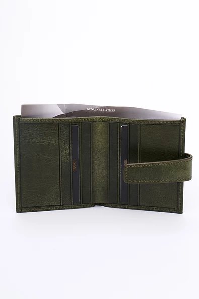 Fossil Hakiki Gerçek Deri Erkek Kartlık Cüzdan Crazy Yeşil 8007 - Resim 4