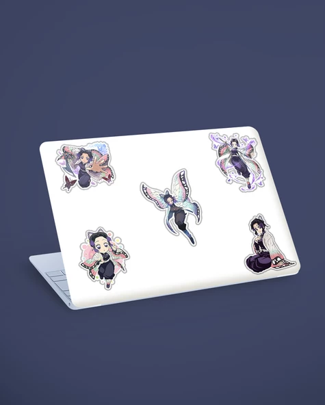 Giyu Tomioka-Shinobu Kochō -Demon Slayer-2li çıkartma-etiket-süsleme-hediye- başarı çıkartmaları - Resim 5