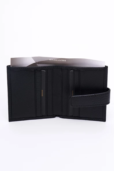 Fossil Hakiki Gerçek Deri Erkek Kartlık Cüzdan Siyah 8007 - Resim 4