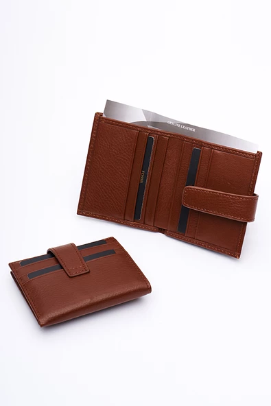 Fossil Hakiki Gerçek Deri Erkek Kartlık Cüzdan Taba 8007 - Resim 5