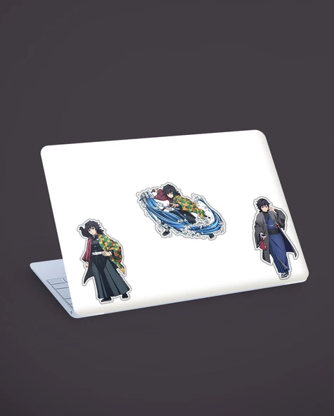 Giyu Tomioka-Shinobu Kochō -Demon Slayer-2li çıkartma-etiket-süsleme-hediye- başarı çıkartmaları - Resim 4