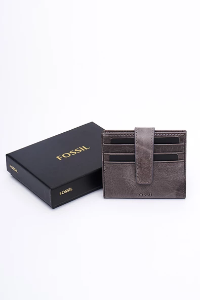 Fossil Hakiki Gerçek Deri Erkek Kartlık Cüzdan Crazy Gri 8007 - Resim 5