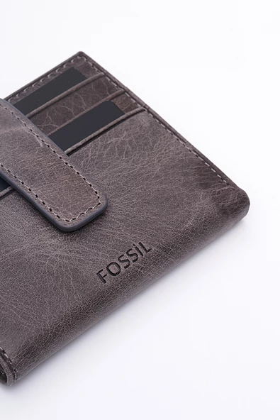Fossil Hakiki Gerçek Deri Erkek Kartlık Cüzdan Crazy Gri 8007 - Resim 3