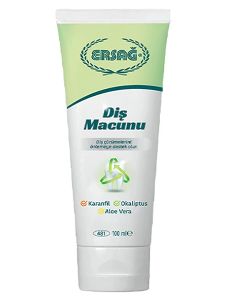 Ersağ Diş Macunu (Karanfil - Okaliptüs - Aloe Vera) 100 ML ürün görseli