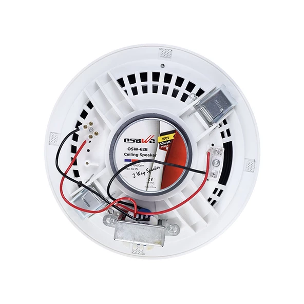 Osawa OSW-628 16 cm Tweeterli 100 Volt Trafolu Tavan Alçıpan Hoparlör Okul Cami Mağaza Konferans Salonu Hoparlörü - 2