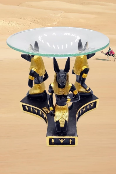 Anubis Buhurdanlık Esansiyel Yağ Brülörü Antik Mısır Firavun - 10