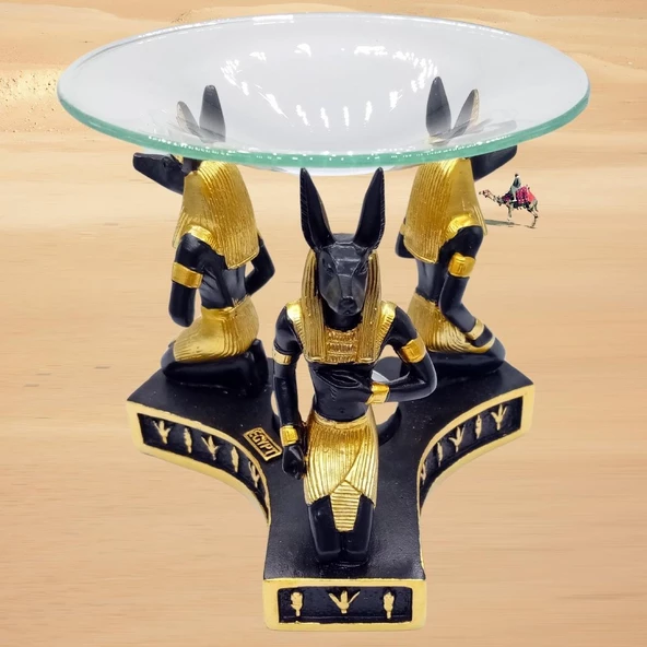 Anubis Buhurdanlık Esansiyel Yağ Brülörü Antik Mısır Firavun - 3