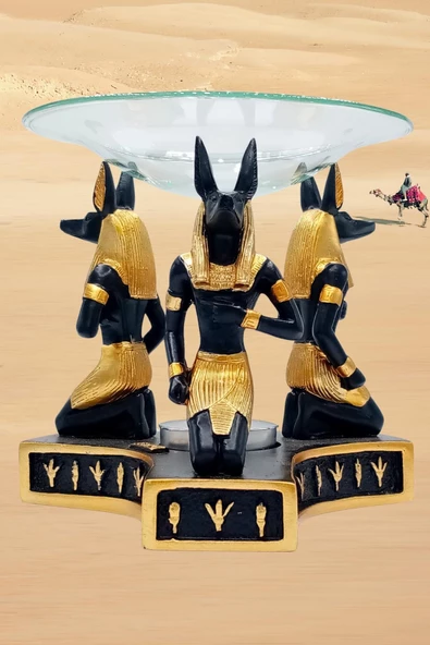 Anubis Buhurdanlık Esansiyel Yağ Brülörü Antik Mısır Firavun - 7