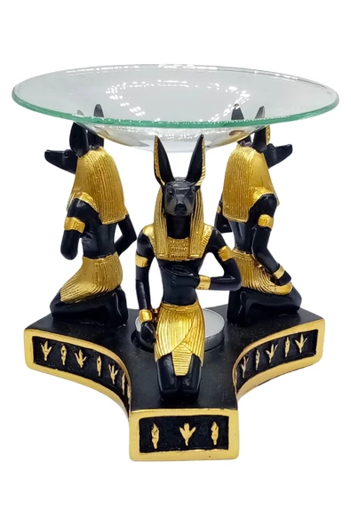 Anubis Buhurdanlık Esansiyel Yağ Brülörü Antik Mısır Firavun - 6