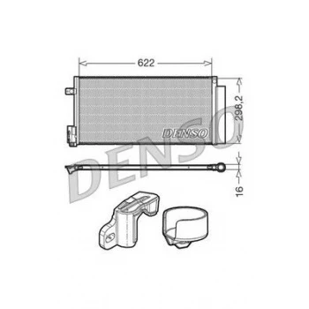 KLIMA RADYATORU CORSA D 13- GRANDE PUNTO 1.4 BRAVO II 1.4 1.6JTD 1.9D - DENSO DCN13110