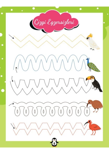 3-7 Yaş Çizgi Egzersizleri YAZ-SİL Kitabı - 4