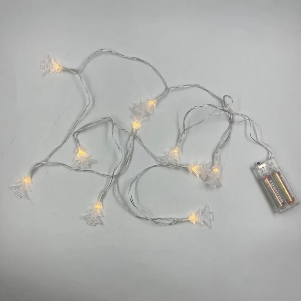 Dekoratif Çam Ağacı Model 10 lu Led Işık 2 Metre Pilli - 3