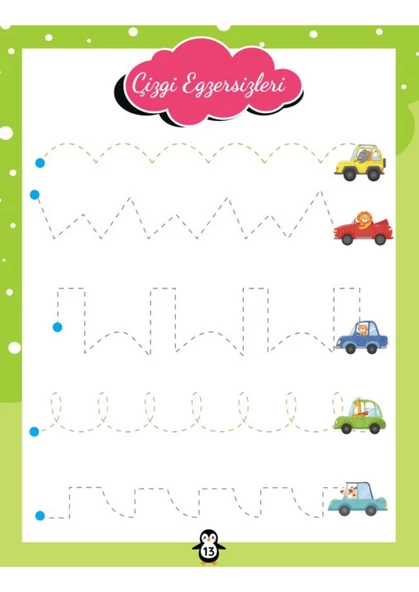 3-7 Yaş Çizgi Egzersizleri YAZ-SİL Kitabı - 3