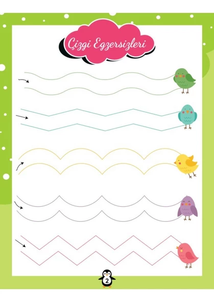3-7 Yaş Çizgi Egzersizleri YAZ-SİL Kitabı - 2