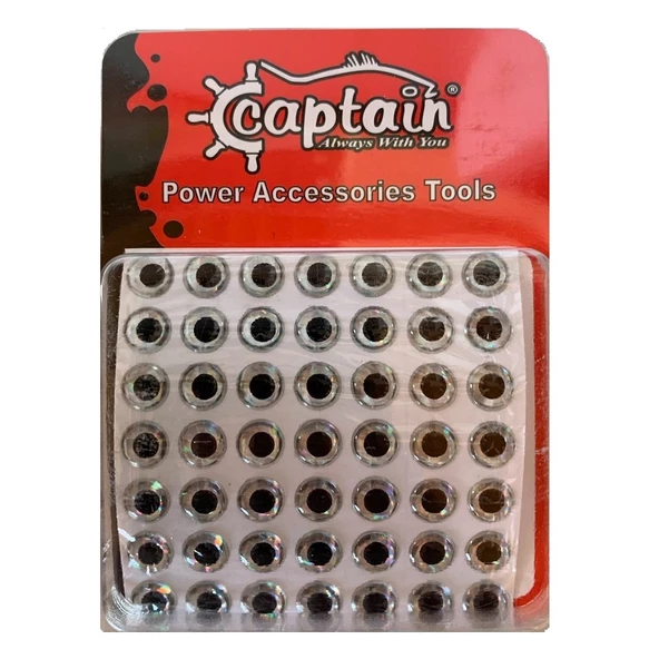 Captain 7633 8mm Naturel Silikon Damla Göz 49'lu Paket