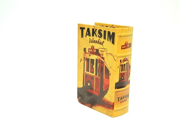 Kutu Kitap Taksim Ahşap Suni Deri Kaplı Dekoratif Hediyelik - 3