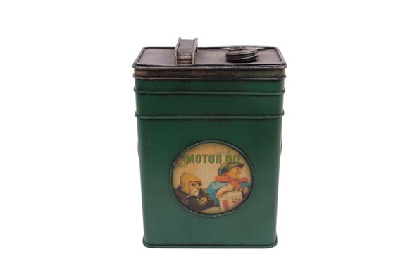 Dekoratif Metal Yakıt Bidonu Kumbaralı Vintage Hediyelik - 2