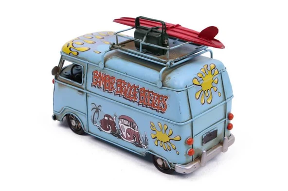Dekoratif Metal Minibüs Çerçeveli ve Kumbaralı Hediyelik - 5