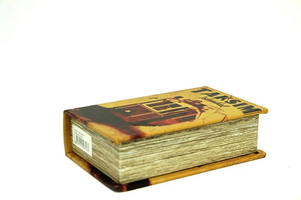Kutu Kitap Taksim Ahşap Suni Deri Kaplı Dekoratif Hediyelik - 4