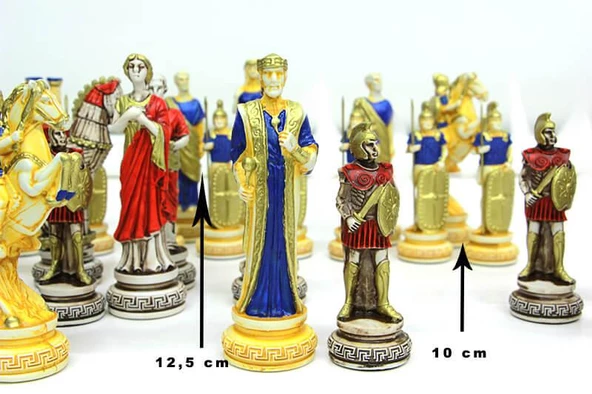 Satranç Taşı Polyester Büyükboy Truva Dekoratif Hediyelik - 4
