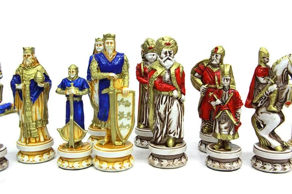Satranç Taşı Polyester Büyükboy Osmanlı Haçlı Dekoratif Hediyelik - 3
