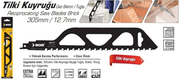 SGS DEKUPAJ GAZ BETON TESTERESİ 305 MM - 2