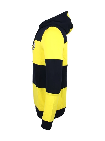 Fenerbahçe Orijinal Lisanslı Sarı Lacivert Kapüşonlu Sweat + Bileklik Set Özel Ahşap Kutulu - Resim 9