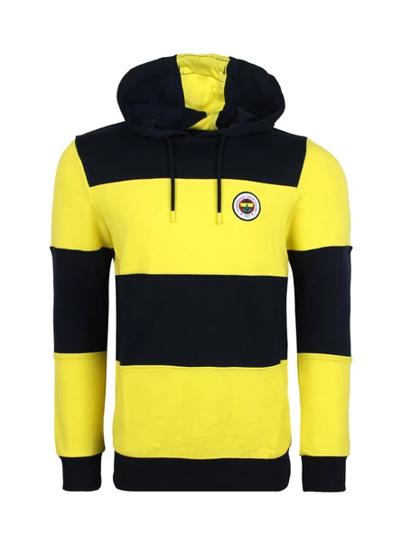 Fenerbahçe Orijinal Lisanslı Sarı Lacivert Kapüşonlu Sweat + Bileklik Set Özel Ahşap Kutulu - Resim 7