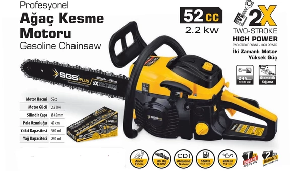 Sgs SGS5354 Benzinli Ağaç Kesme Makinesi - 2