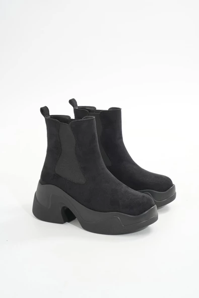 Kahverengi Yüksek Tabanlı Lastikli Günlük Kadın Bot - kopya - 3