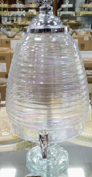 Cam Sebil'' Damacana'' Şerbetlik Musluklu'' 5 Lt. - 2