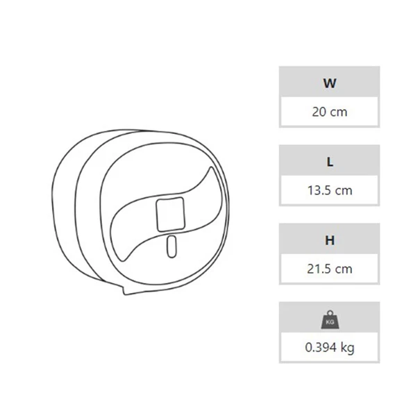 A Form KTA 109 Küçük İçten Çekme Cimri Tuvalet Kağıt Dispenseri Aparatı - Şeffaf Füme - Plastik - Resim 2